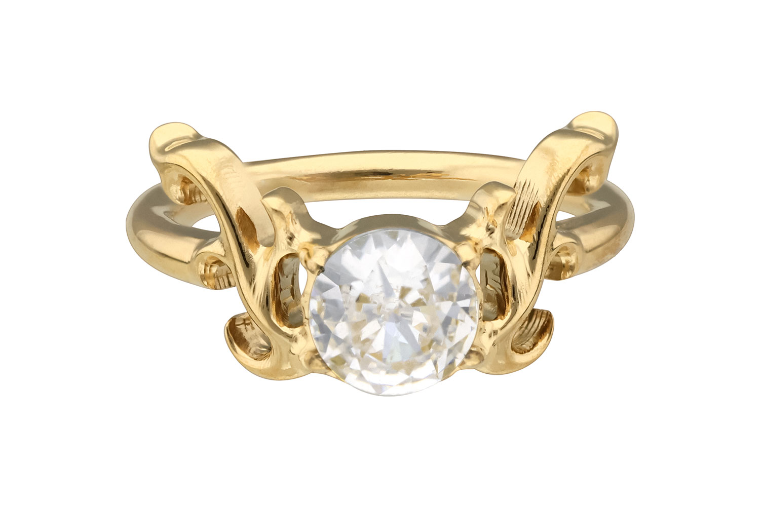 Chirurgenstahl Segmentring Clicker Piercing KRISTALL + GEWEIH